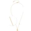 Jewels by Leonardo, collana Ciao Amarila, collana corta in acciaio inox dorato, ciondolo a medaglione con zirconi e ciondolo di perle supplementari, lunghezza 42-47 cm, regalo per gioielli, 024451, 42