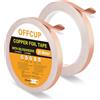 OFFCUP Nastro di Rame, 2pcs 10mm*20m Nastro Adesivo in Rame, Rame Foil Tape, Nastro in Rame Contro Le Lumache, Nastro Adesivo in Lamina di Rame, Nastro di Rame Alternativa al Grano di Lumaca