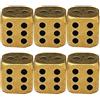 KONTONTY Set di 6 dadi in ottone vintage da tavolo per giochi di matematica e decorazione per interni ed esterni