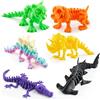 JOYIN Halloween stampa 3D giocattolo scheletro animali 6 pezzi con articolazioni con dinosauri, coccodrilli, unicorni, balene, squali, cani, scheletri, gatti, giocattoli stampati 3D per bambini e Erwa