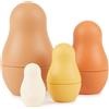 BIECO Matrioska per Bambini in Silicone Chocolate Bliss | Costruzioni Morbide gioco Neonato 6-9 Mesi Bimba 12 Mesi