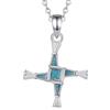EUDORA Harmony Ball Collana con Croce di Santa Brigida in Argento Sterling S925 per Donna con Turchese Frantumato, Ciondolo con Croce di Santa Brigida Amuleto Gioielli Regali Originali per Madre, 18
