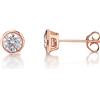 inSCINTILLE Orecchini Punto Luce a Cipollina in Argento Rodiato 925 con Zirconia Cubica (Diametro: 5 mm)