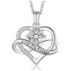MomentWish Collana Segno dell'infinito, 1 Carato Moissanite Diamante Collana Eternamente con Incisione a Cuore in Argento 925 Gioielli da Donna Regalo per le Donne