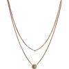 Fossil Collana Da Donna Misty Autumn, Lunghezza Totale: 42+46+5Cm Catena Di Estensione Collana In Acciaio Inossidabile Oro Rosa, JF02953791