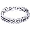 ChainsHouse Braccialetto da Uomo Catena Cubana in Acciaio Inossidabile Pesanti Robusti 8mm 12mm 17mm di Larghezza Bracciale Hip Pop Punk Rapper Confezione Regalo Nero/Oro Placcato Compleanno
