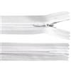 cyclingcolors 2x Cerniera invisibile N°3 40 cm - chiusura lampo in poliestere con cursore, estremità aperta, per cucito sartoria abbigliamento giacche cappotti - bianco