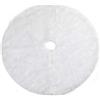 BAKAJI Tappeto Gonna Copertura per Base Albero di Natale Diametro 78cm in Morbido Tessuto Peluche Bianco Effetto Neve Innevato Decorazioni Natalizie