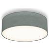 B.K.Licht - Plafoneria con paralume in tessuto, attacco E27, max. 40 watt, lampada soffitto, plafoneria soffitto, plafoniere da soffitto, plafoniera camera da letto, plafoniere, 30x10 cm, grigio