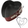 Zenker Set Mini Tortiera a Cerniera Cuore 10.5 cm Acciaio al Carbonio Antiaderente (230°C) + Tagliabiscotti Linzer Cuore 2-in-1 in Acciaio Inox, Perfetto per Dolci a tema