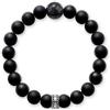 Thomas Sabo Bracciale unisex Ribelle nel cuore Ossidiana nera Argento sterling 925 A1085-023-11