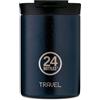 24BOTTLES Travel Tumbler - Tazza Termica da Viaggio, Caffe, Te, Bevande Acciaio Inox, 350 ml, Termos Caffè 100% Ermetico, 6hHot/24hCold, Borraccia Termica Mug, Design Italiano, Deep Blue