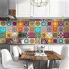 RE-COVERTILES - Adesivi per Piastrelle Bagno e Cucina 12 Pz 15x15 cm - PS00179 Decorazione murale in PVC impermeabile mattonelle mosaico stile cementine Azulejos