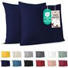 Dreamzie - Federa Cuscino 50x50 cm - Set da 2-100% Cotone - Blu Navy