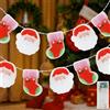 Liyade Catena luminosa natalizia interna a batteria, 1,65 m, 10 LED, Babbo Natale, decorazioni natalizie, catena luminosa con funzione timer, illuminazione natalizia bianco caldo per feste