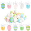 com-four® 36x Uova di Pasqua Dipinte a Mano da Appendere - Decorazioni Pasquali Color Pastello con Fantastici Motivi - Addobbi di Pasqua Decorative