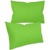 npluseins federe in tinta unita in confezione da 2 e dal design discreto 1154.1498, 40 x 60 cm, verde mela