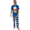 South Park Cartman - Pigiama lungo da uomo, abbigliamento da notte, Blu, L