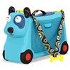 B. toys - Sul Gogo - Woofer - Giocattolo cavalcabile - Valigia cavalcabile - Valigie per bambini - Spazio di archiviazione per il viaggio - 2 anni +