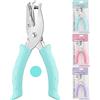 NEBURORA Perforatrice, Blu Singolo Perforatrice in Metallo con Impugnatura Morbida per Etichette Artigianali Fai-da-Te Abbigliamento Ticket Scrapbook Strumento, 3 Colori Opzioni