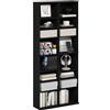 Furinno JAYA Scaffale Largo A 16 Ripiani, Multimediale Con Regolabili, Mobile Porta DVD 8 x 2 Per CD Blu-Ray E Dischi Di Gioco, Montaggio Facile, Americano