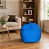 Dmora Talamo Italia - Pouf Abe, Poltrona multiuso, Poltroncina sacco, Pouf poggiapiedi, Made in Italy, 65x65 h50 cm, Blu