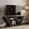 Dmora - Mobile porta TV Pegasus, Credenza da soggiorno, Armadio basso per TV, Base parete attrezzata, 110x30h40 cm, Antracite
