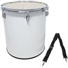 GEWA Marching Drum, Tamburo da marcia, Surdo 16 x 16 Fusto in legno bianco, incl. Cinghia di trasporto