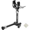 NEEWER 25cm Magic Arm con Super Clamp e Panno Pulizia, Filettature 1/4 3/8 per Flash/Luce LED/Microfono/Monitor per Fotocamera DSLR Compatibile con SmallRig Camera Cage, Carico Max: 4,4lb/2kg, ST25C