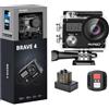 AKASO Brave 4 4K30fps 20MP Action CamFotocamera Subacquea 20MP WIFI Telecomando Ultra HD con Action Cam Stabilizzata EIS 30M Videocamera Subacquea Impermeabile con 5xZoom
