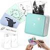 Phomemo M02 Pro Mini Stampante, 300 DPI Stampante Fotografica Portatile Stampante Termica Bluetooth Stampante Tascabile con 3 Rotoli di Carta, per Appunti di Studio, Foto, Regali, Etichette - Verde