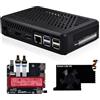 GeeekPi DeskPi Lite Pi5 Case con pulsante di accensione, PCIe a M.2 HAT, Active Cooler, e Dual Full-Size HDMI per Raspberry Pi 5, supporta M.2 NVMe M-Key 2230/2242/2260/2280 SSD