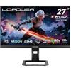 LC-Power M27UFD Monitor Gaming 27 Pollici, Dual Mode UHD 4K (3840×2160) 160Hz | FHD 320Hz, 1ms OD, Rapid IPS, 130% sRGB, AdaptiveSync, HDR400, HDMI 2.1, DP 1.4, VESA,