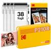 KODAK Mini 2 Retro Stampante Fotografica Portatile 5,3 x 8,6 cm, 38 Fogli, Stampante Smartphone Bluetooth per iPhone & Android, Stampe a Colori Istantanee, Sublimazione 4PASS, Giallo