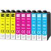 Yowell 9x cartucce T0715 compatibili con Epson T0712 T0713 T0714 per Stylus BX300F SX610FW SX600FW SX510W SX400 SX410 SX415 SX100 SX200 SX210 SX215 SX218 DX4400 DX7400