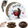 mongtsamz Magic Organ Giocattolo Grattatoio Interattivo per Gatti, Cat Scratching Board con Campana Palla, 2 In 1 Giochi Gatto, Fisarmonica Giochi Gatto Tiragraffi,Semicircolare Pieghevole Tiragraffi Pieghevole