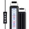 Nobleza - Luce per Acquario, Illuminazione per Acquario con Timer, Lampada da Giardino con 3 Colori, Lampada Acquario con 10 Livelli Luminosità Regolabile da 42-62cm, 10W