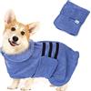 Nobleza Accappatoio per Cani in Microfibra con Velcro, Super Assorbente e Ad Asciugatura Rapida, Accappatoio per Cani e Gatti, Cinque Taglie, Morbido Asciugamano per Cani (M)