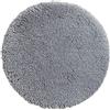PANA® Tappeto da bagno rotondo in microfibra a pelo lungo (Ø 56 cm) - Morbido, soffice, antiscivolo e lavabile - Per bagno, doccia o discesa vasca - Colore: Grigio