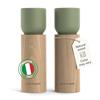 LARS NYSØM Set Macina Sale e Pepe in Legno Manuale - Macina Spezie con Macina in Ceramica Regolabile - Eleganti Macina Pepe e Sale in Legno di Faggio per Cucina o Tavola (Sage Green)