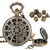 CokinkiDs Set di dadi mini DND, 7 pezzi, poliedrici, dimensioni compatte con custodia, giochi di ruolo da tavolo (ingranaggio)