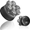 Susmnan Rasoio Testa Calva Uomo 7D, Rasoio Elettrico Barba Magnetico, Regolabarba Uomo Wet/Dry, con 7 Testine Rotanti, Display LED e Ricarica USB Ricaricabile, per Capelli Barba e Viso Pulito (4in)