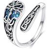 YFN Anello a cucchiaio dell'albero della vita in argento sterling Gioielli dell'albero della vita Regalo di compleanno per uomini e donne
