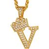 Suplight Collana Donna a corona con lettera dalla A alla Z collana placcata in oro 18K con zirconi cubici incastonati, catena acciaio inossidabile da 56cm, collana iniziale Confezione Regalo