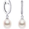 VIKI LYNN Orecchini pendenti fantasia da donna, con perle, 8,5-9 mm, argento 925/1000, classici ed eleganti, regalo originale per matrimonio o festa della mamma, di VIKI LYNN e Argento, colore: bianco, cod. JPFH001385