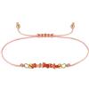 HeyMeili Bracciale elastico braccialetto regolabile pietre vere naturali agata rossa per donne