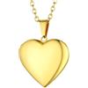 Supcare Cuore Collana Donna con Medaglione, Oro Collana con Foto Pendente Lucida, 50+5 cm Regolabile Catena Ciondolo Portafoto, Idee Regalo Compleanno Natale per Ragazze Donne Mamma