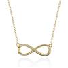 namana Collana Infinity con Zirconi Cubici. Collana Donna in Argento Sterling 925 Placcata in Rodio, Oro Giallo o Oro Rosa. Collana Diamante Infinity (Oro Giallo, Argento)