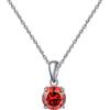 Bellitia Jewelry Collana Pendente Donna in Argento Sterling 925, Ciondolo Pietra Preziosa di Granato, Pietra Natale di Gennaio, Gioielli Donna Regalo Amore per Lei