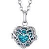 Morella Catenina donna acciaio inox 70 cm con ciondolo a cuore e sfera Ø 16 mm in sacchetto di velluto colore a scelta